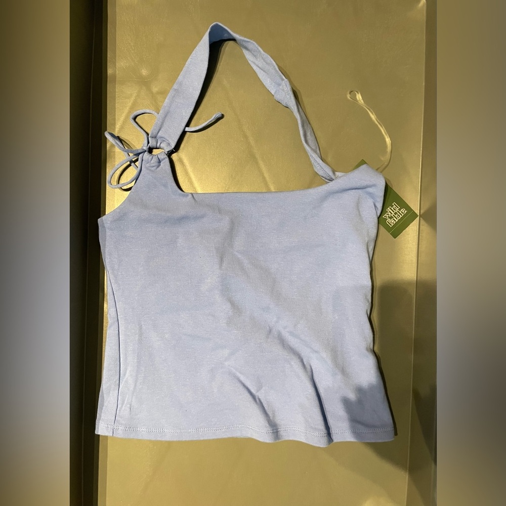Wild Fable Women's Side-Tie Halter Tank Top Blue Size XS NWT